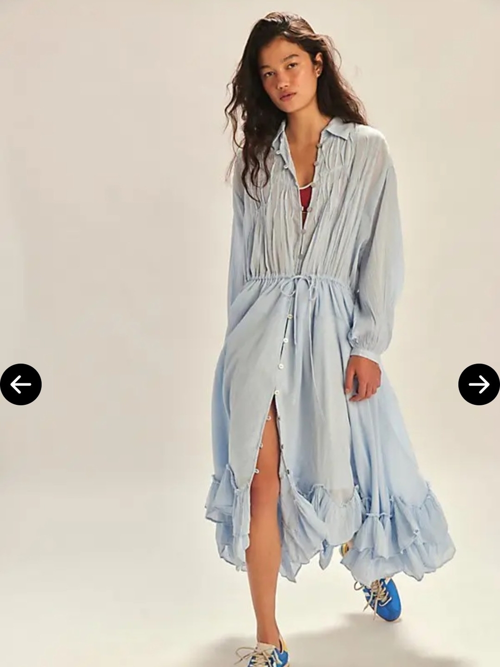 NWT L Free People Sea La Vie Midi Dress